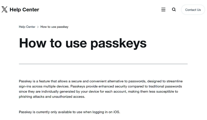 甘孜苹果维修店铺分享iOS用户如何通过通行密钥(Passkey)登录 